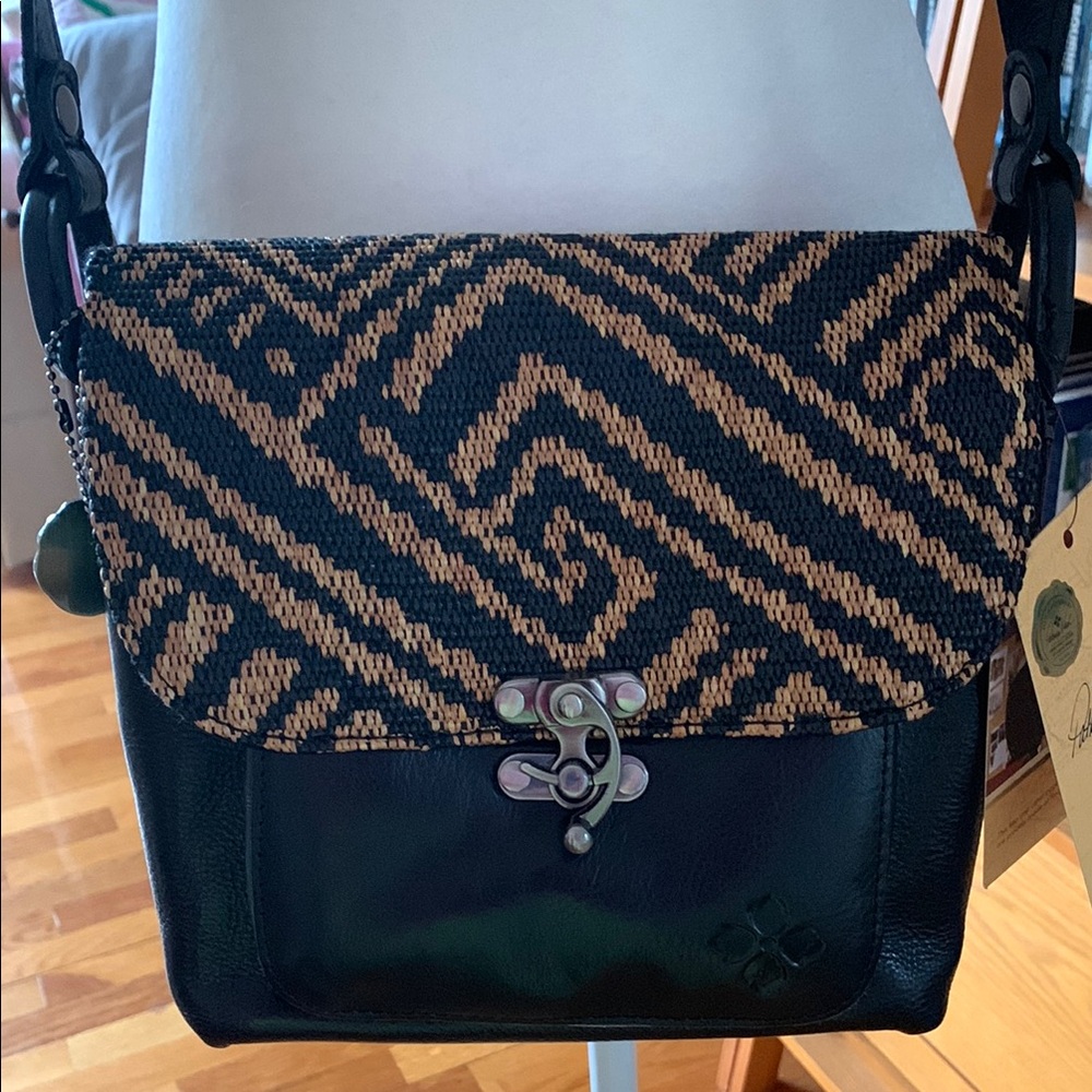 Black and Tan Patterned Women's Bag